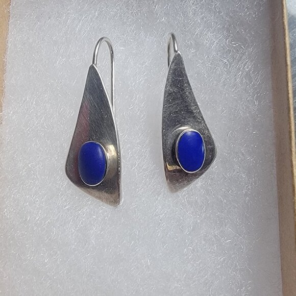 Sterling Silver/Lapis Lazuli Earrings - Picture 1 of 4